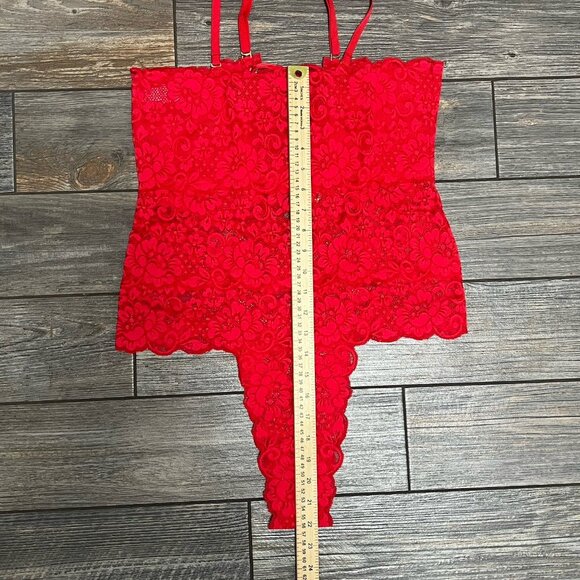 NWT $98 We Are HAH Free People Spinster Reversible Bodysuit XL Siren Red Top - Picture 10 of 16